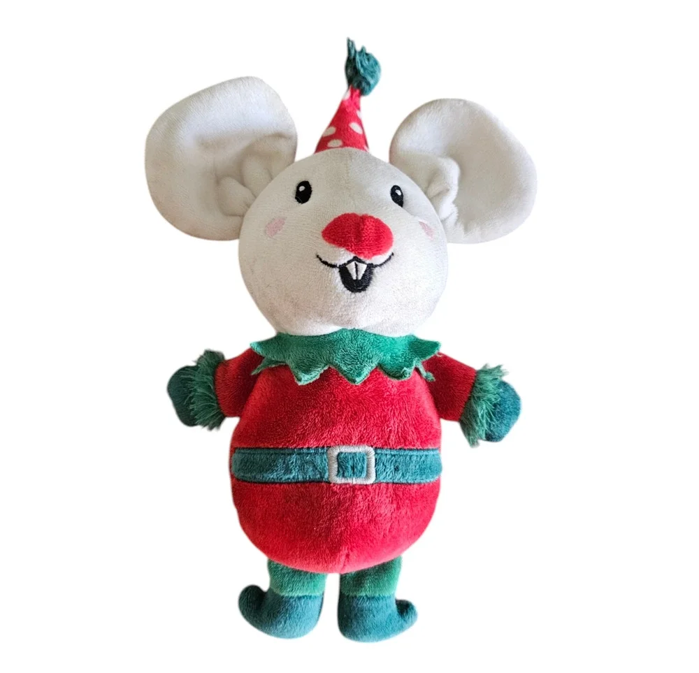 Bark Box Dog Plush Toy Christmas Holiday Elf Mouse